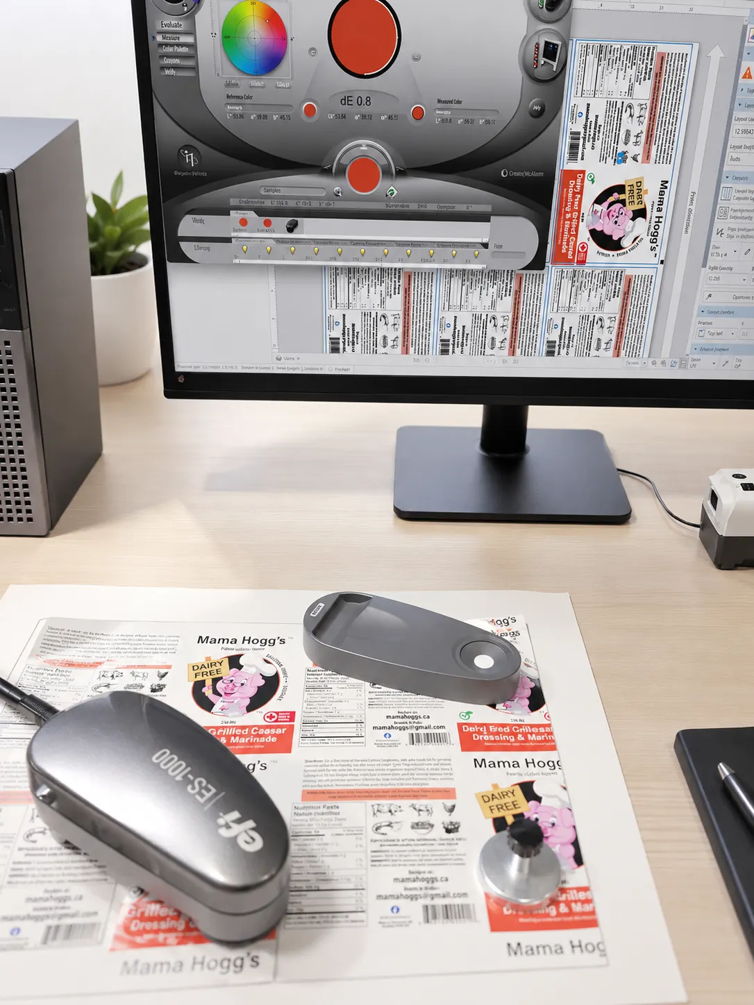 Colour proofing and label production checks at WD Labels