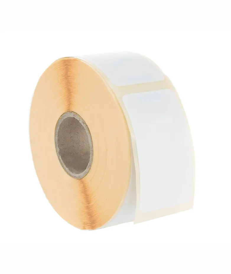 Roll of blank rectangular labels