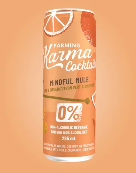 Custom printed label applied to a beverage can
